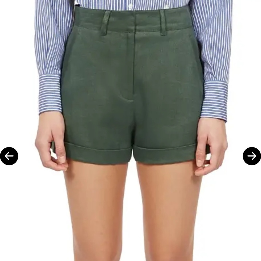 The Kooples Linen Blend High Waisted Shorts NWT